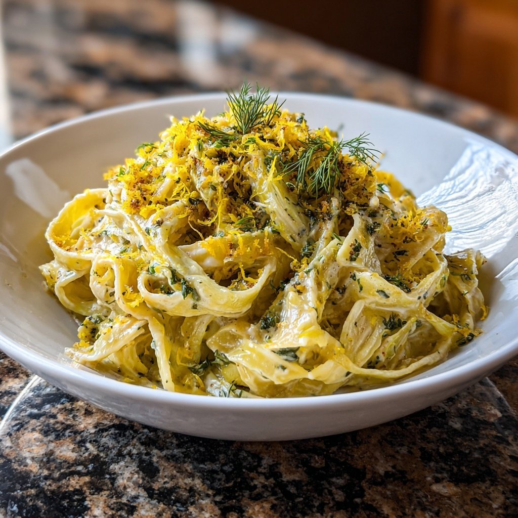 Roasted Fennel Pasta Lemon Zest