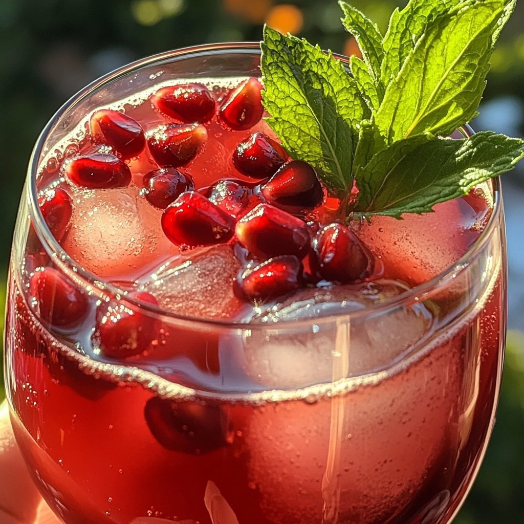 Pomegranate Mulled Wine Spritzer