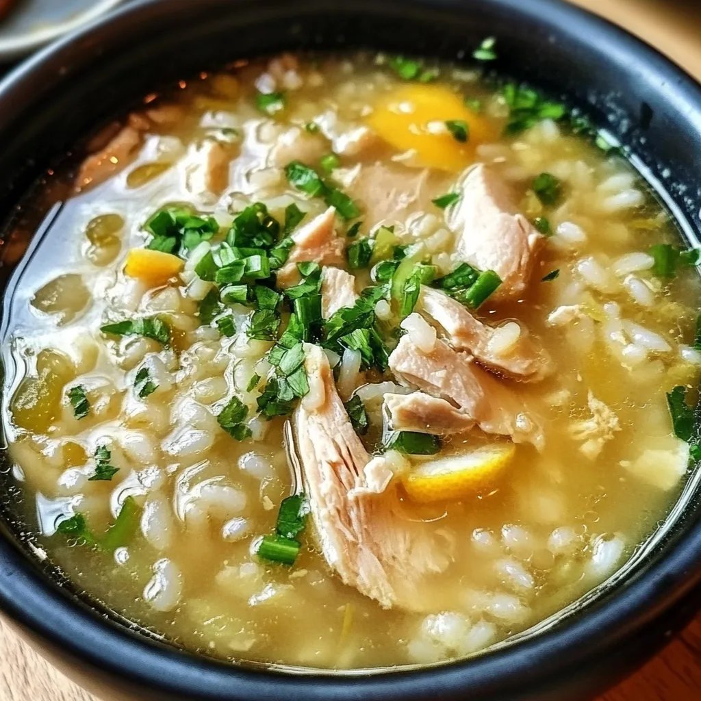 Chicken Lemon Rice Soup