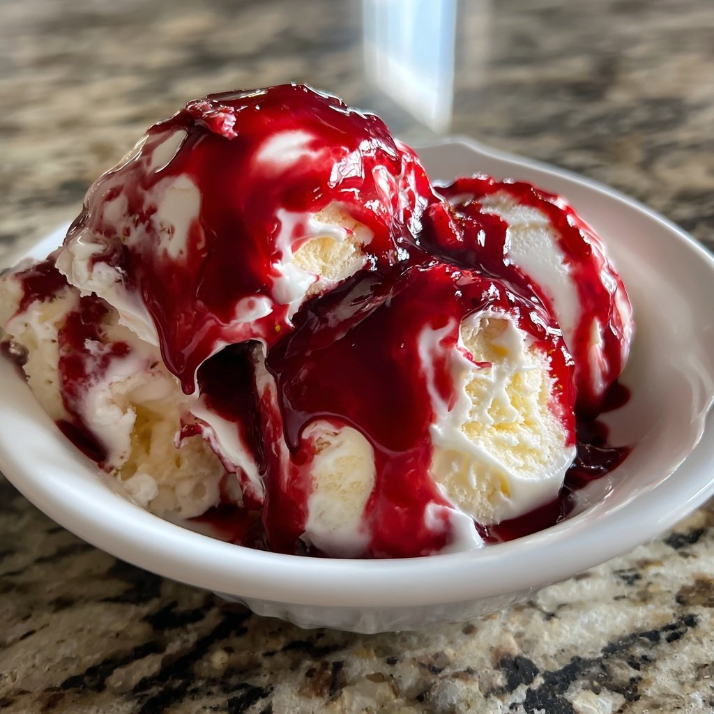 Strawberry Balsamic Glaze for Vanilla Ice Cream​