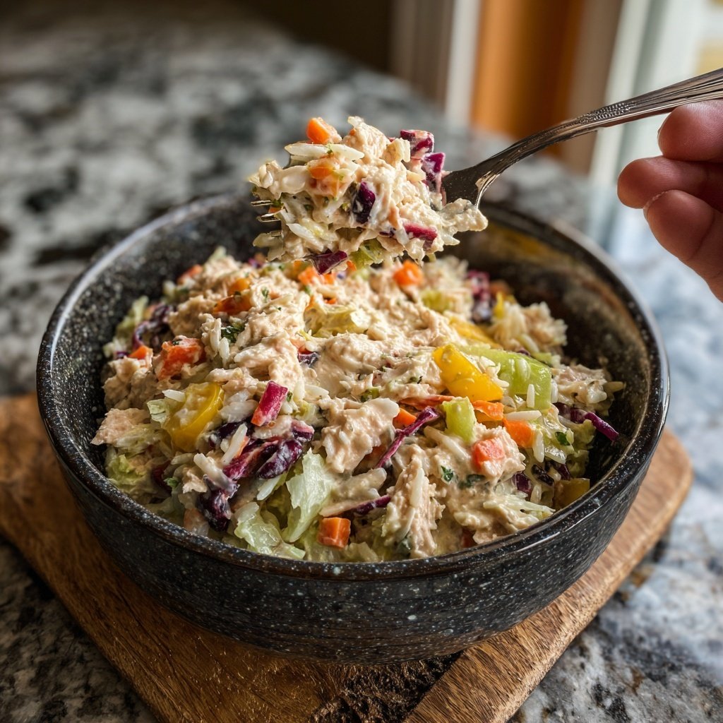 Winter Rice Tuna Salad Veggies