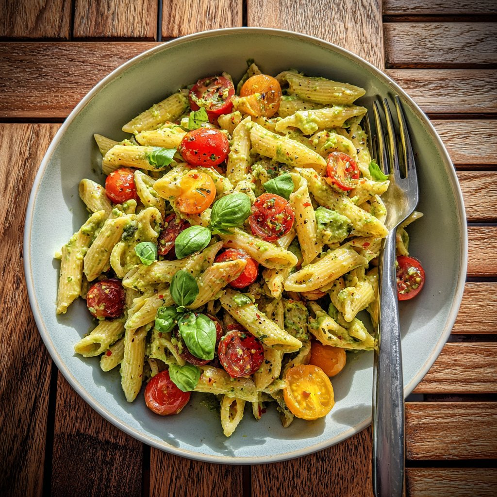 Avocado and Tomato Pasta Salad