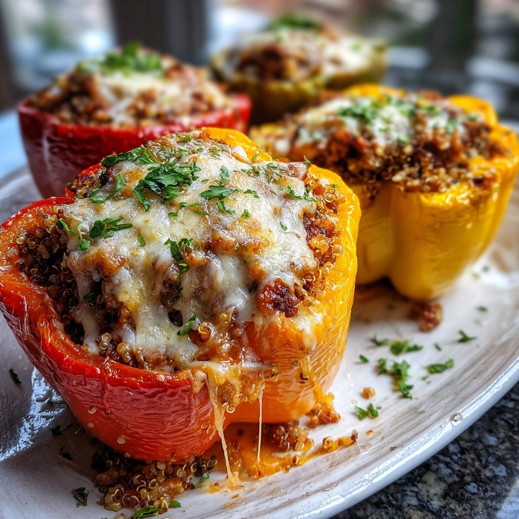 High Protein Stuffed Bell Peppers