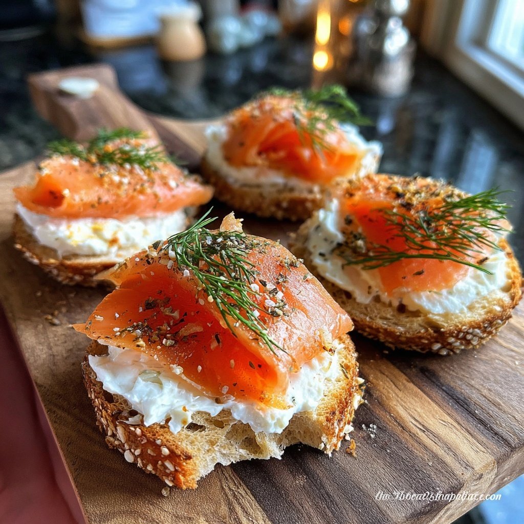 Smoked Salmon Canapés with Dill
