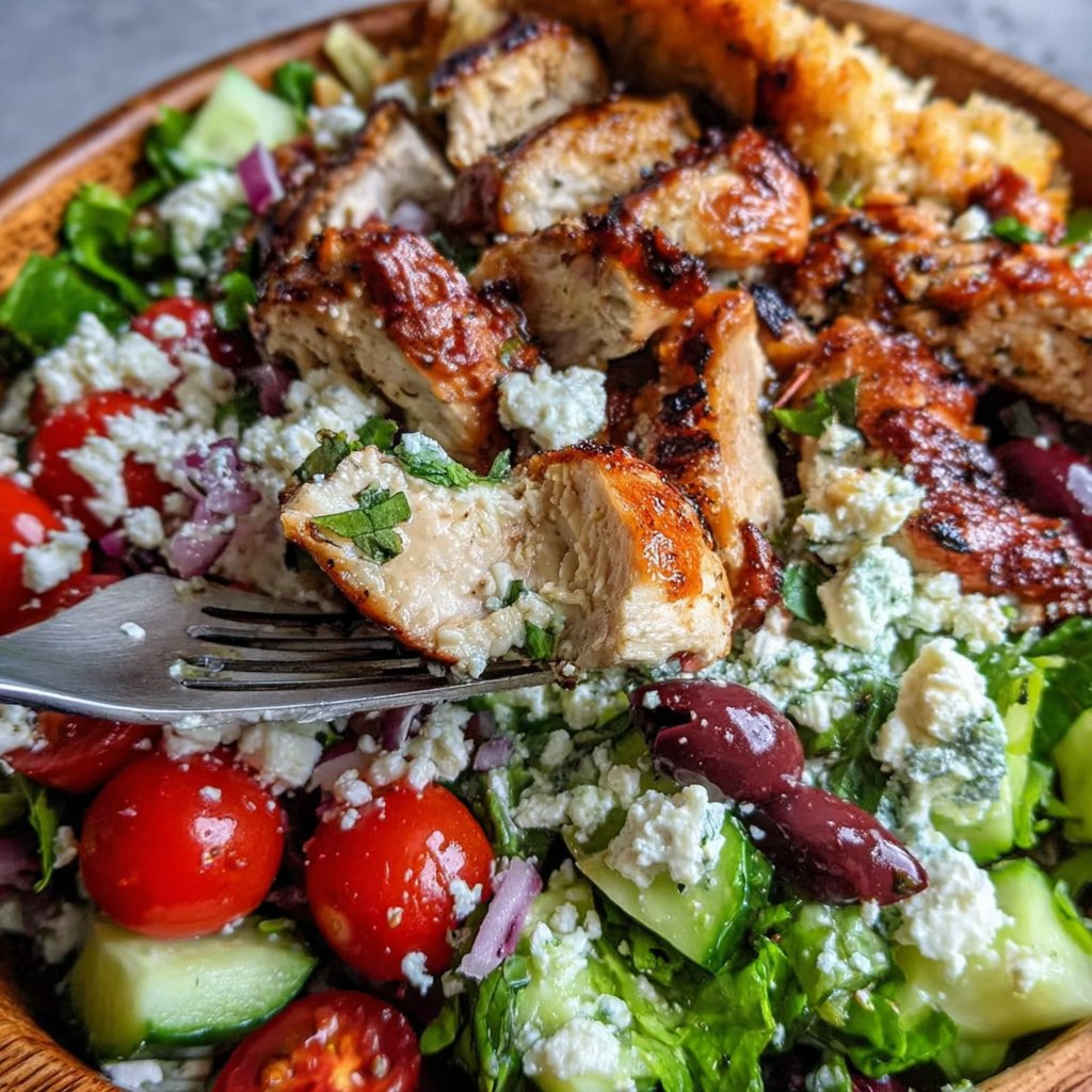 Greek Chicken Salad Bowl