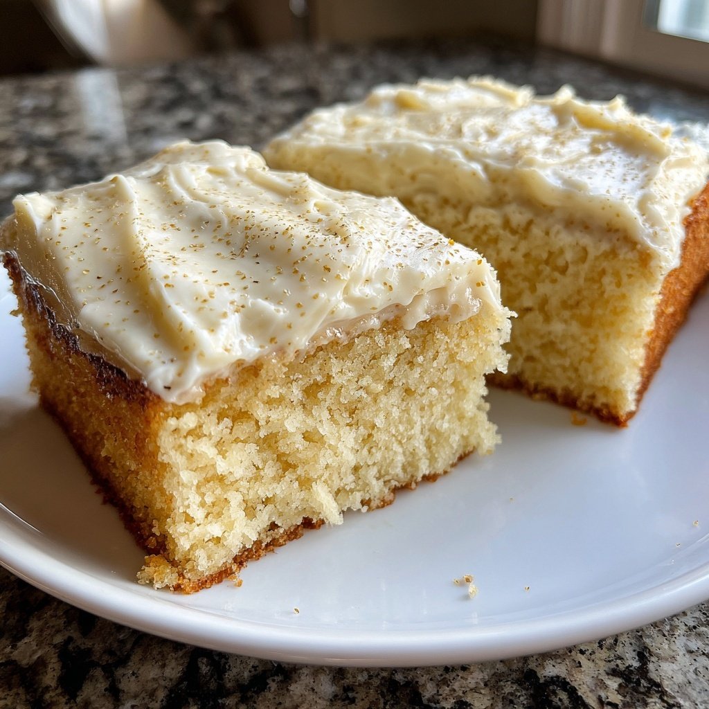 Vanilla Bean Sheet Cake with Cream Cheese Frosting