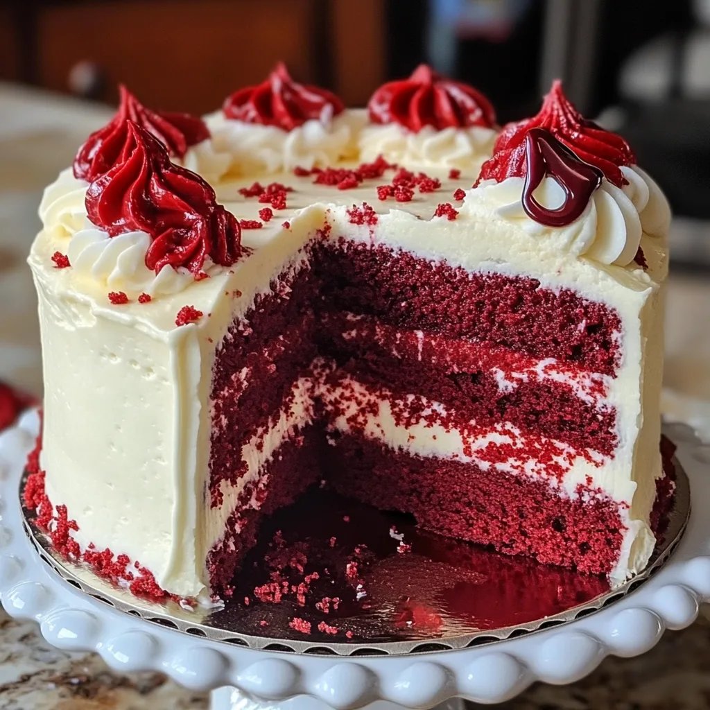 Red Velvet Cake with Extra Icing!