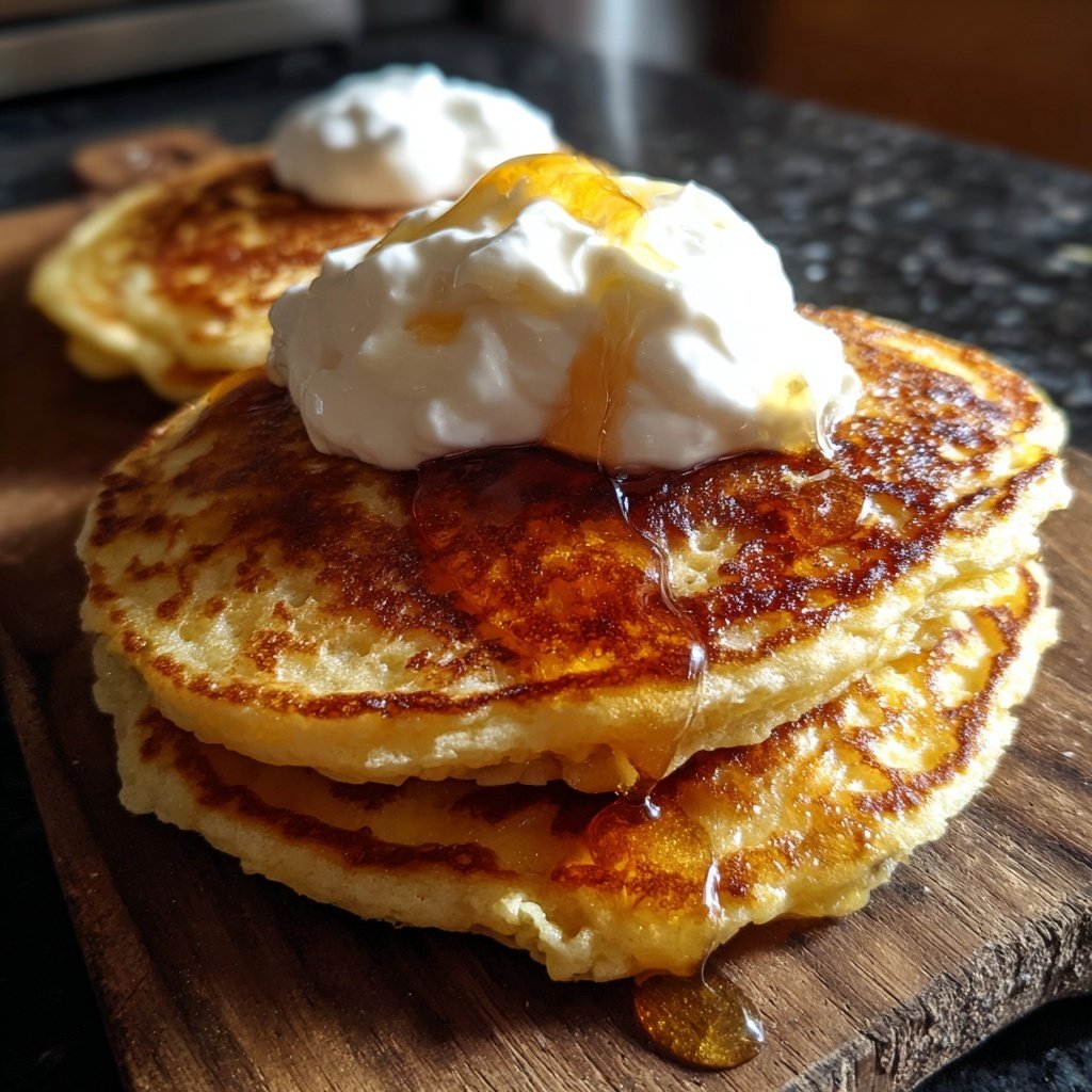 Protein-Rich Ricotta Pancakes with Greek Yogurt​