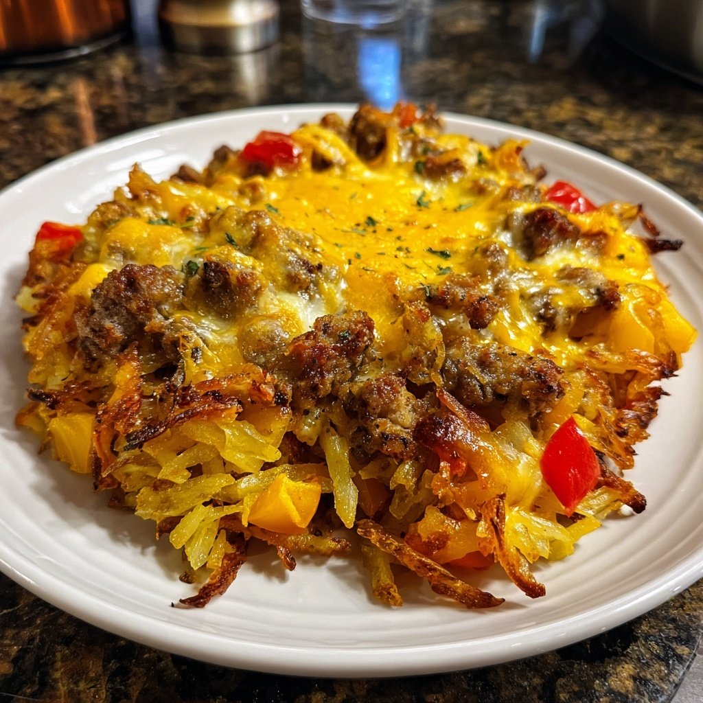 Breakfast Sausage Casserole Hash Browns