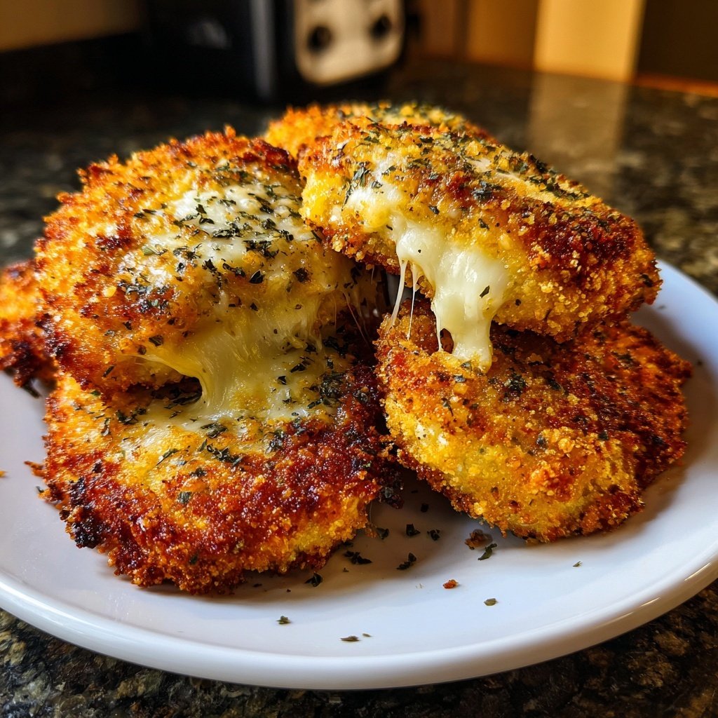 Mozzarella Schnitzel Crispy Cheese Coating