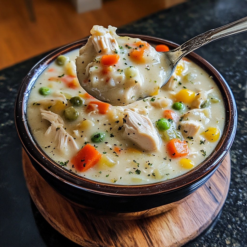 Slow Cooker Chicken Pot Pie Soup