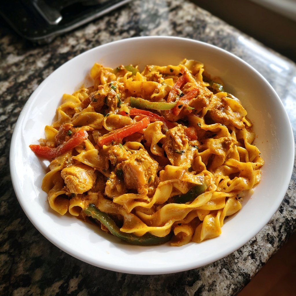 Creamy Cajun Chicken Noodles