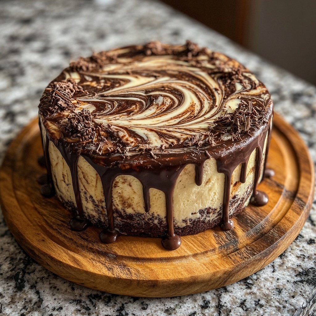 Marbled Vanilla Chocolate Cake