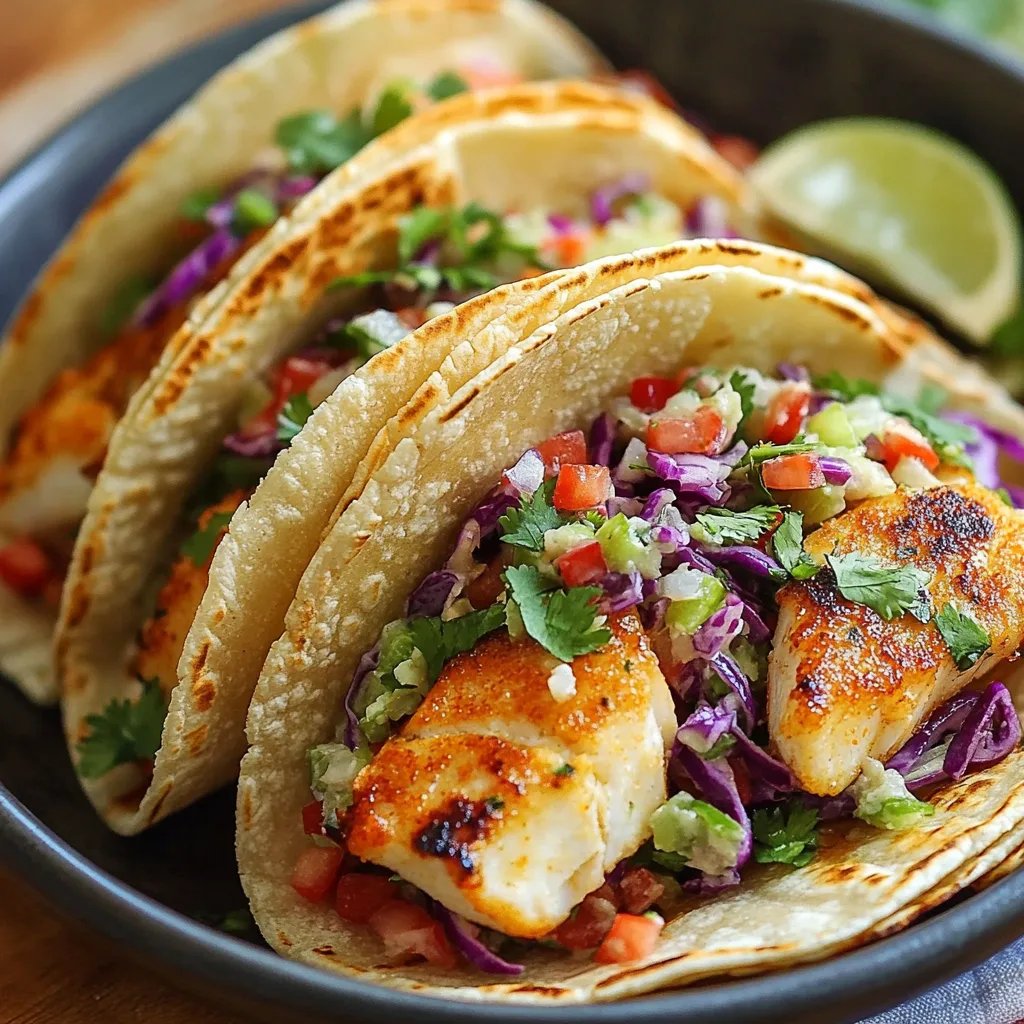 Easy Fish Tacos with Cilantro Lime Slaw