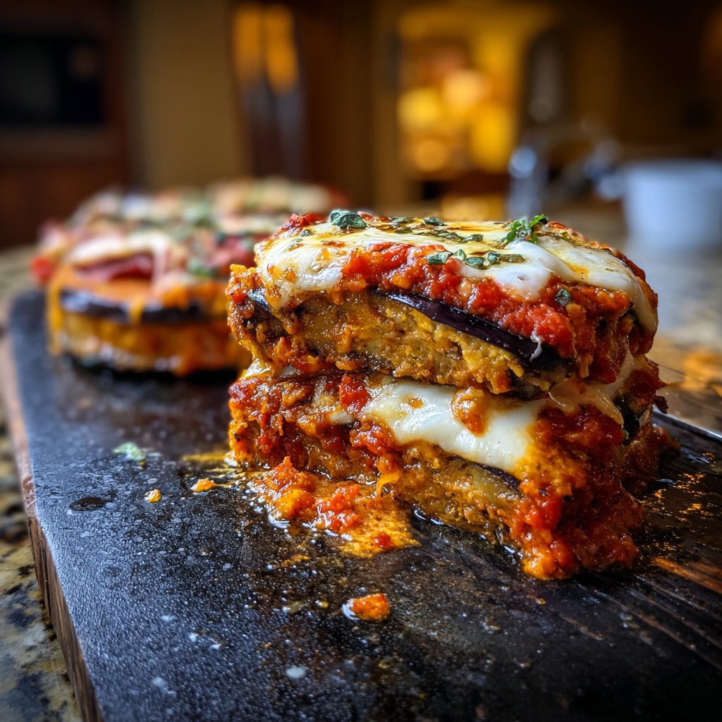 Savory Roasted Eggplant Stack