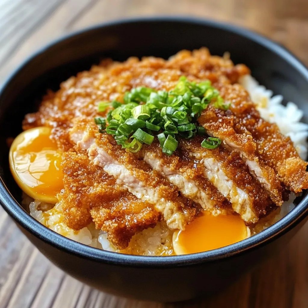 Katsudon Pork Cutlet and Egg Rice Bowl