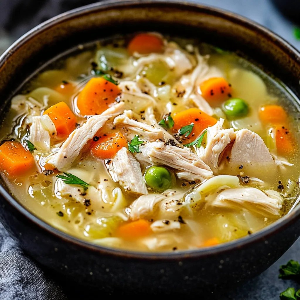 Easy & Comforting Leftover Rotisserie Chicken Noodle Soup