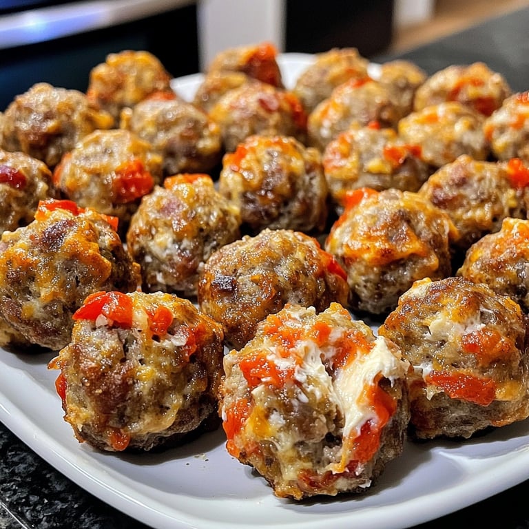 Rotel Cream Cheese Sausage Balls