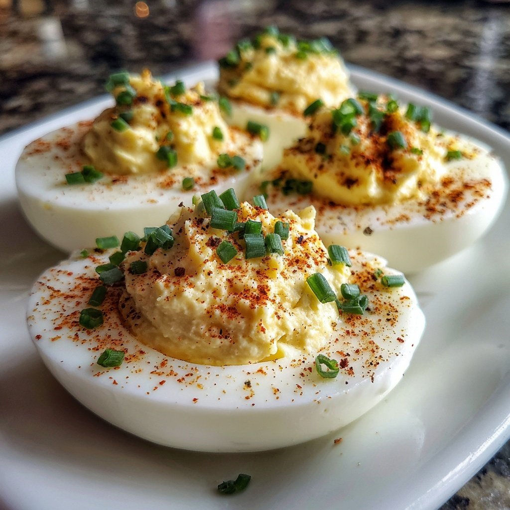 Sour Cream Onion Deviled Eggs